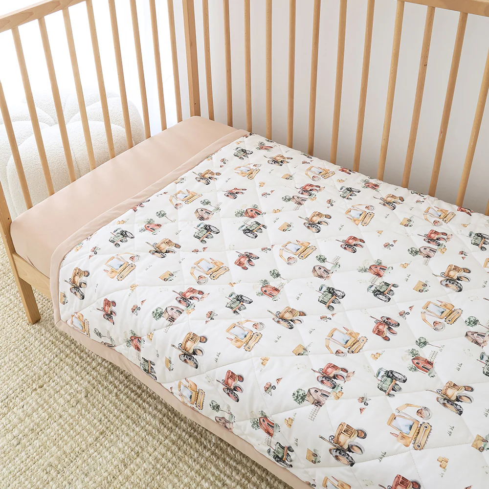 Diggers & Tractors Organic Cotton Cot Comforter - Image 4