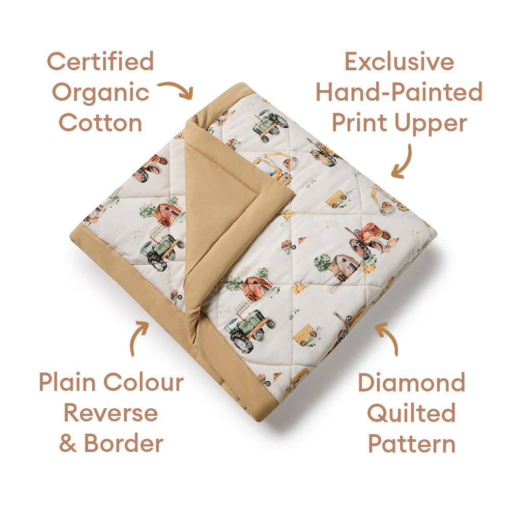 Diggers & Tractors Organic Cotton Cot Comforter - Image 5