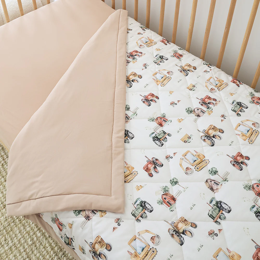 Diggers & Tractors Organic Cotton Cot Comforter - Image 8