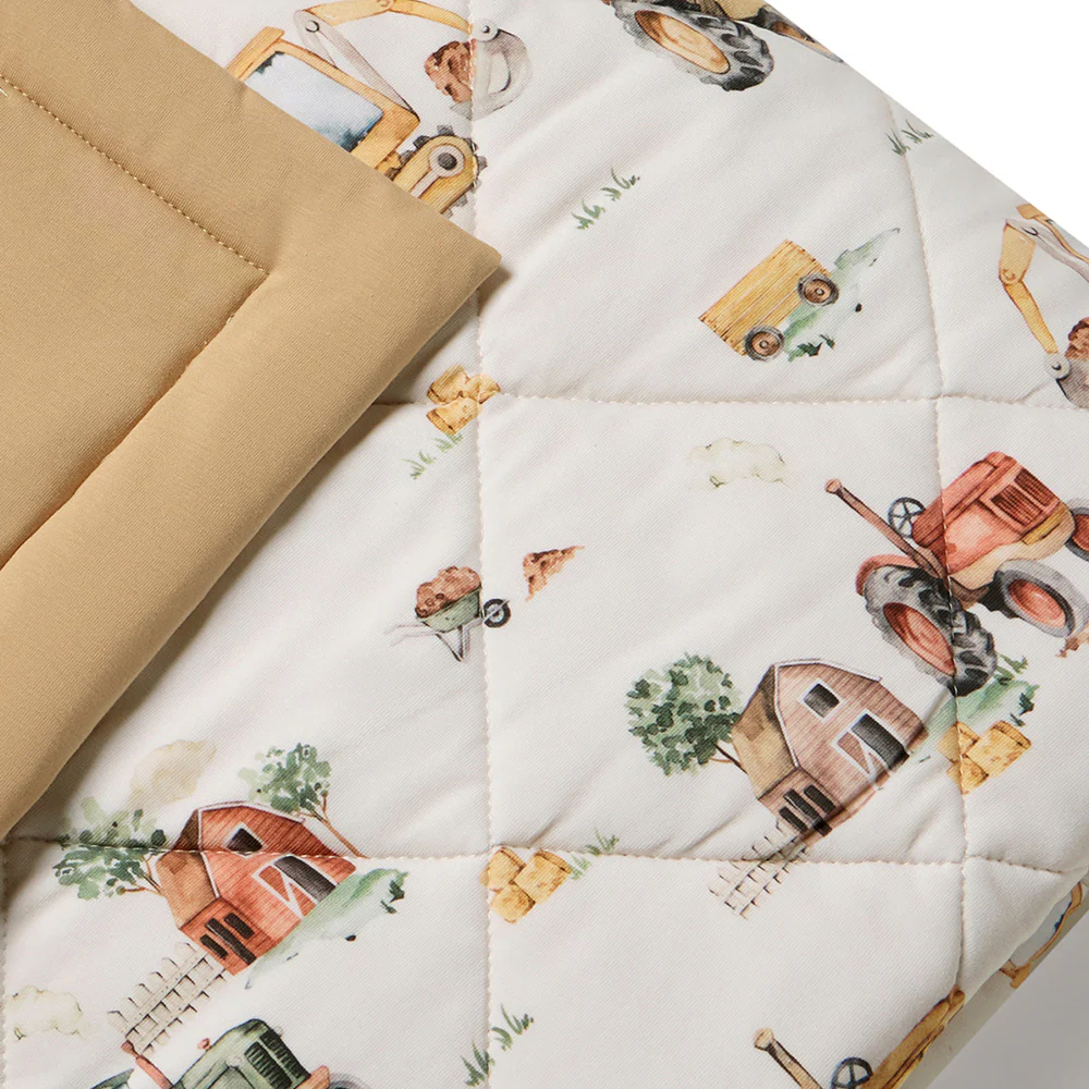 Diggers & Tractors Organic Cotton Cot Comforter - Image 9