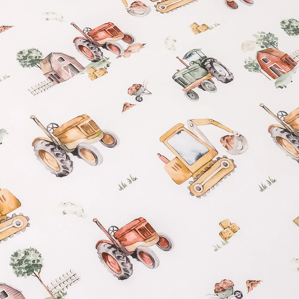 Diggers & Tractors Organic Cotton Fitted Sheet - Image 2