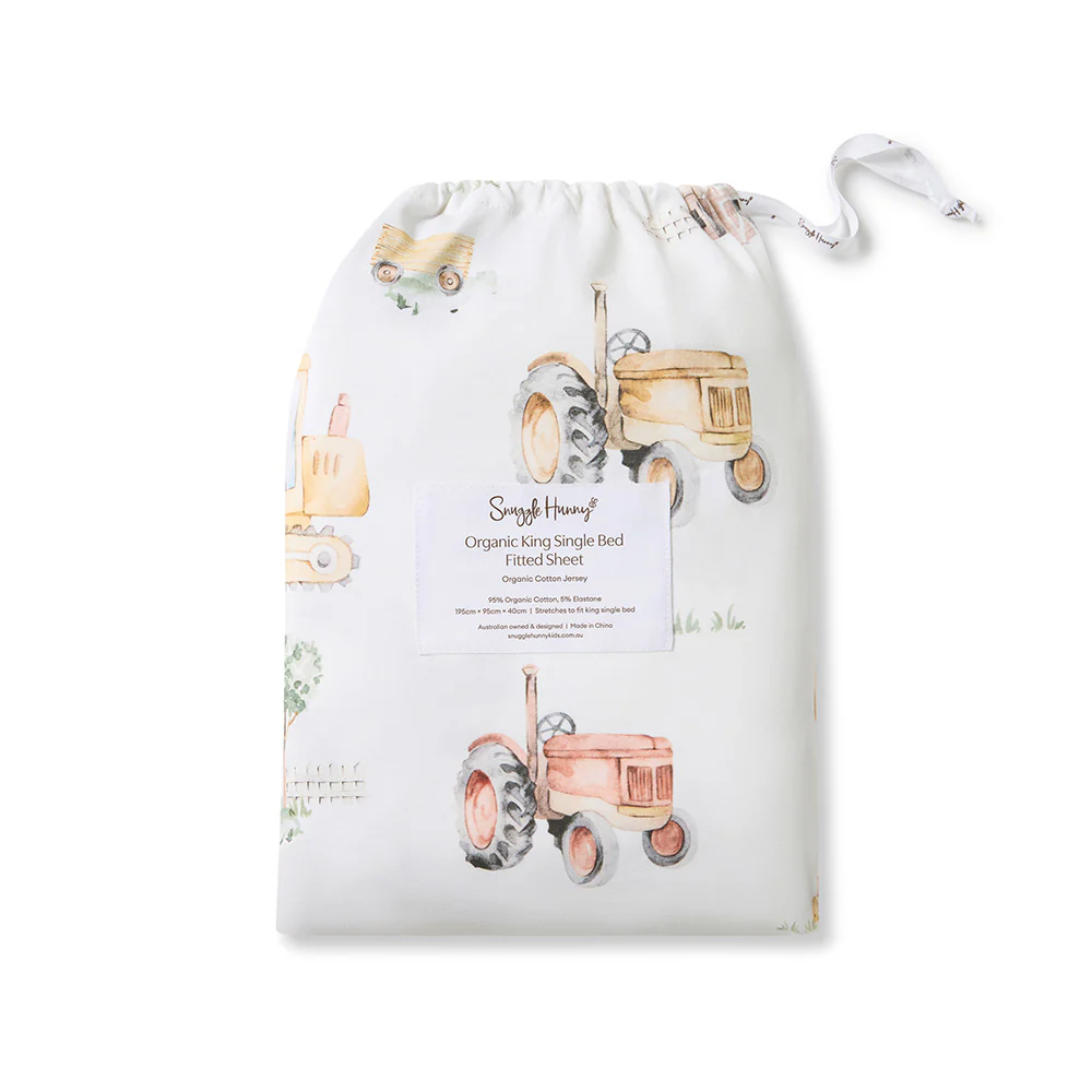 Diggers & Tractors Organic Cotton Fitted Sheet - Image 9
