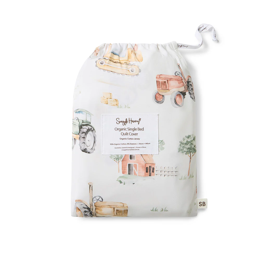 Diggers & Tractors Organic Cotton Quilt Cover - Image 10