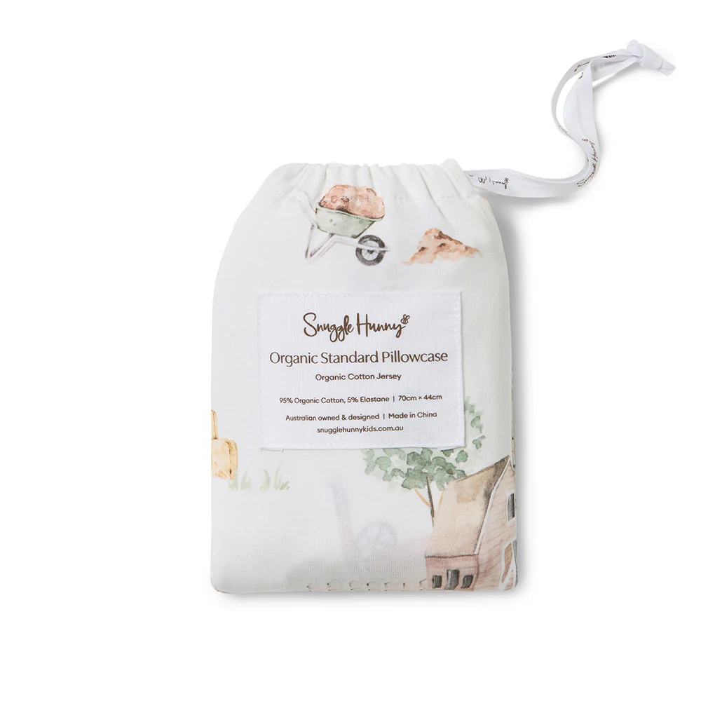 Diggers & Tractors Organic Cotton Single Pillowcase - Image 5