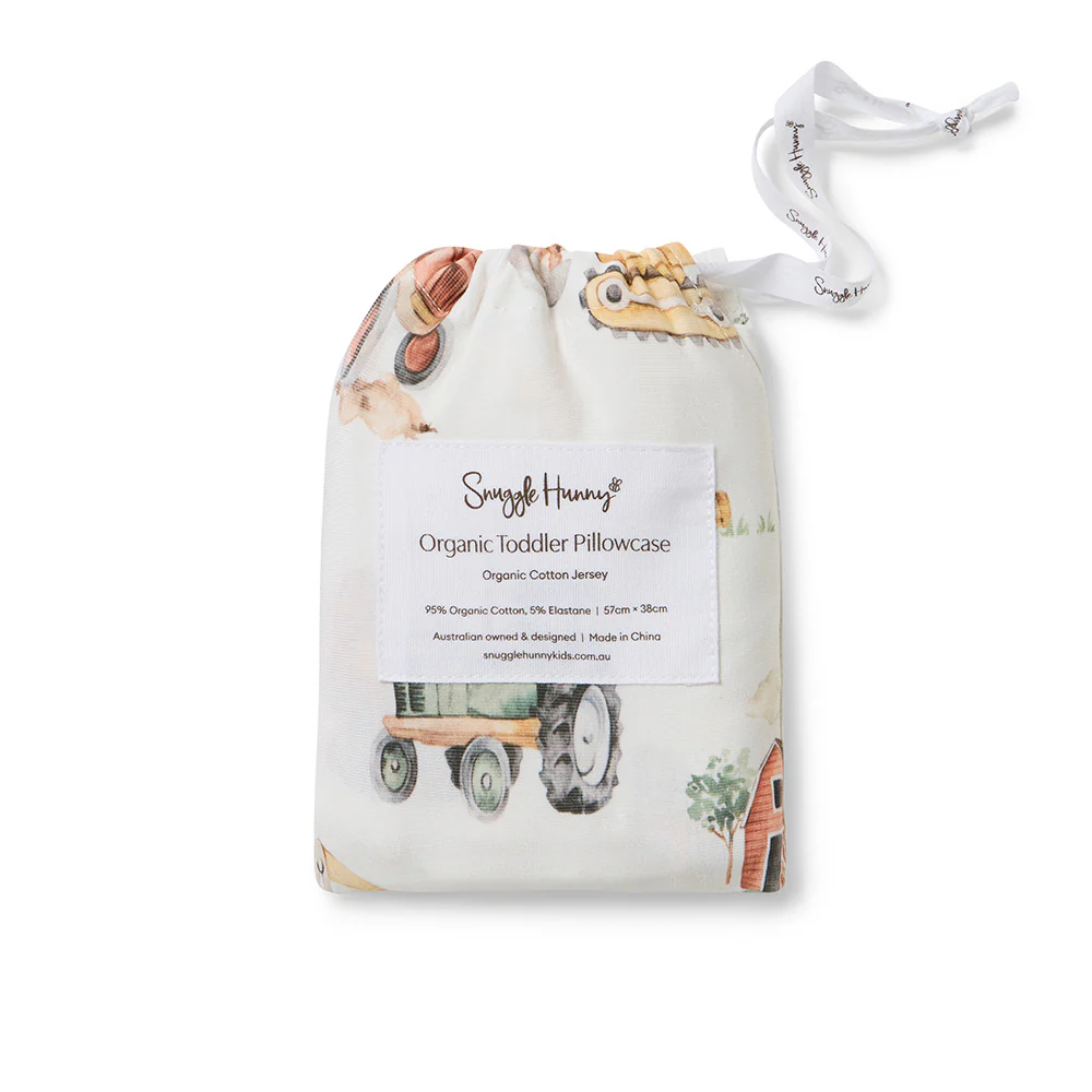 Diggers & Tractors Organic Cotton Toddler Pillowcase - Image 5