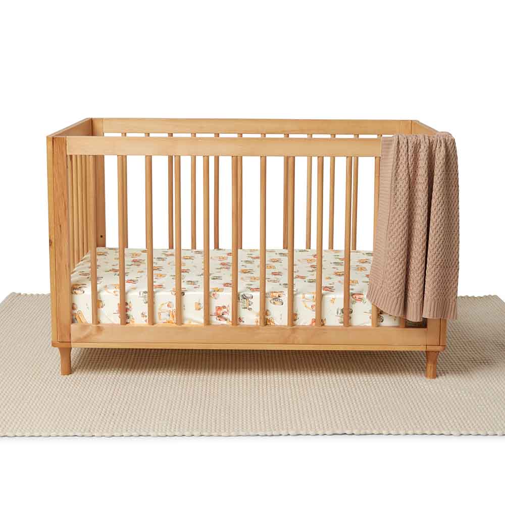 Diggers & Tractors Organic Fitted Cot Sheet - Image 5