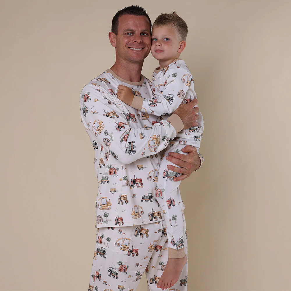 Diggers & Tractors Organic Mens Long Sleeve PJ Set - Image 4