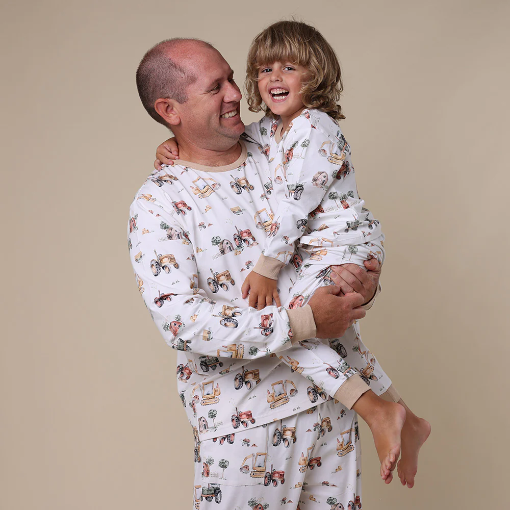Diggers & Tractors Organic Mens Long Sleeve PJ Set - Image 6