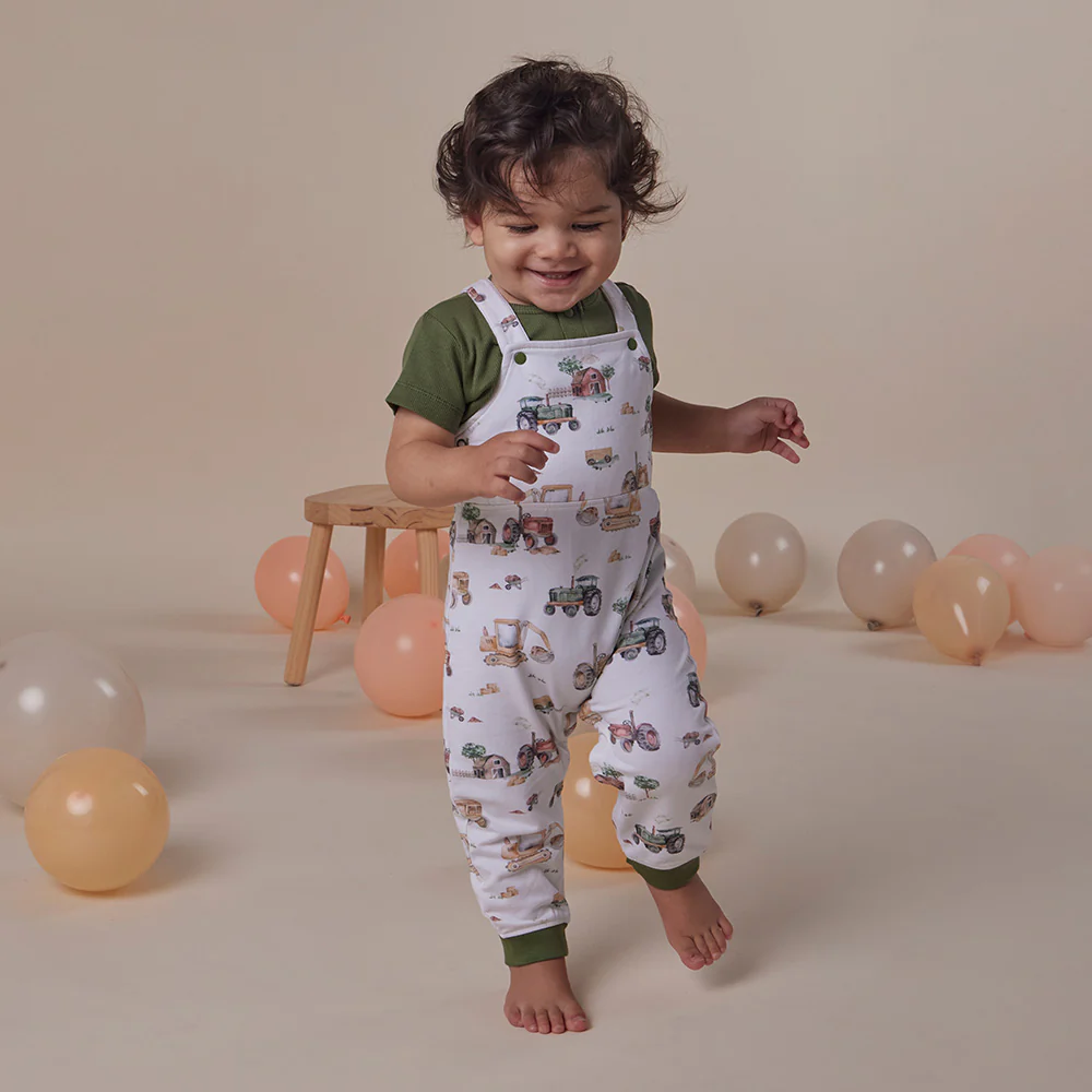 Diggers & Tractors Organic Snuggle Overalls - Image 3