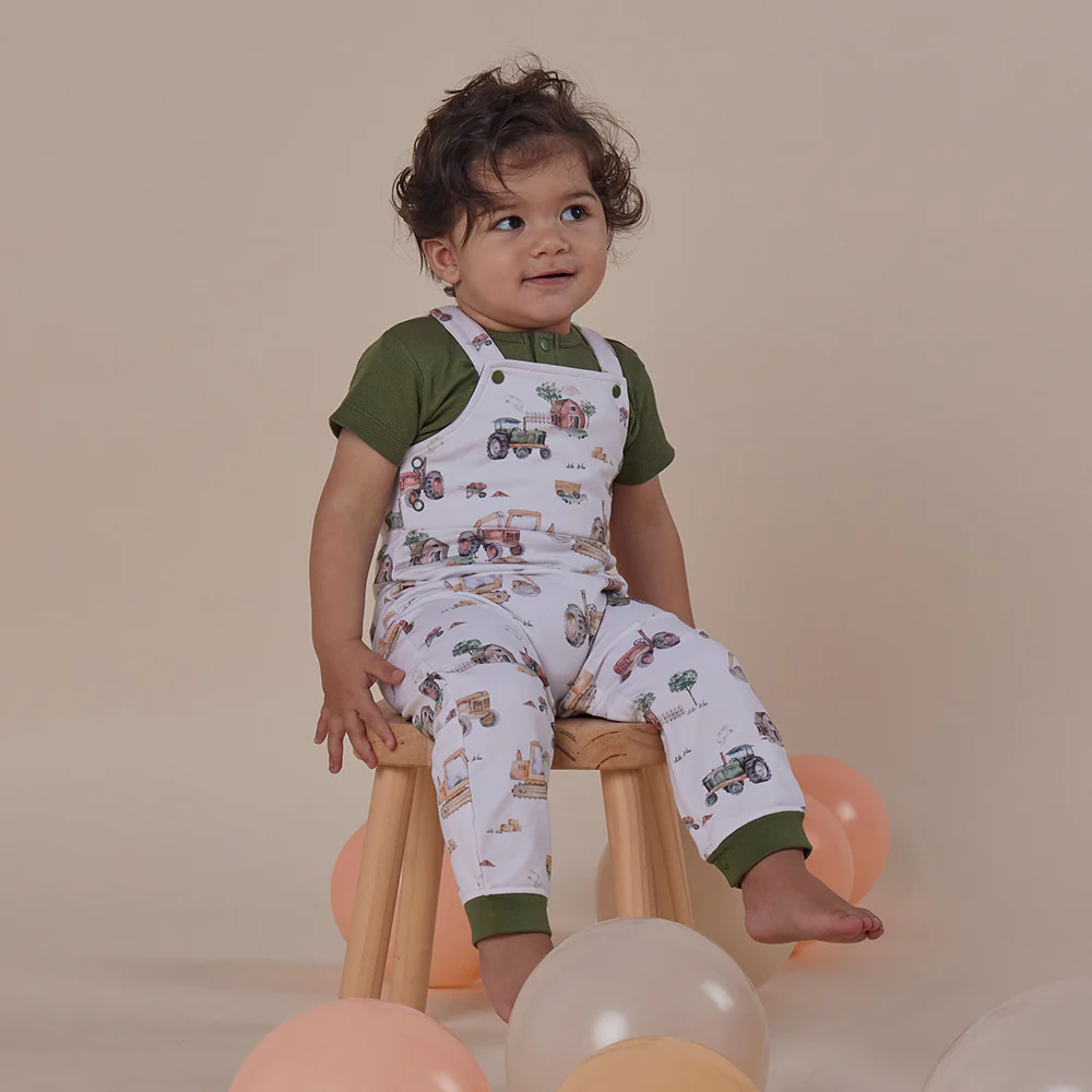 Diggers & Tractors Organic Snuggle Overalls - Image 4