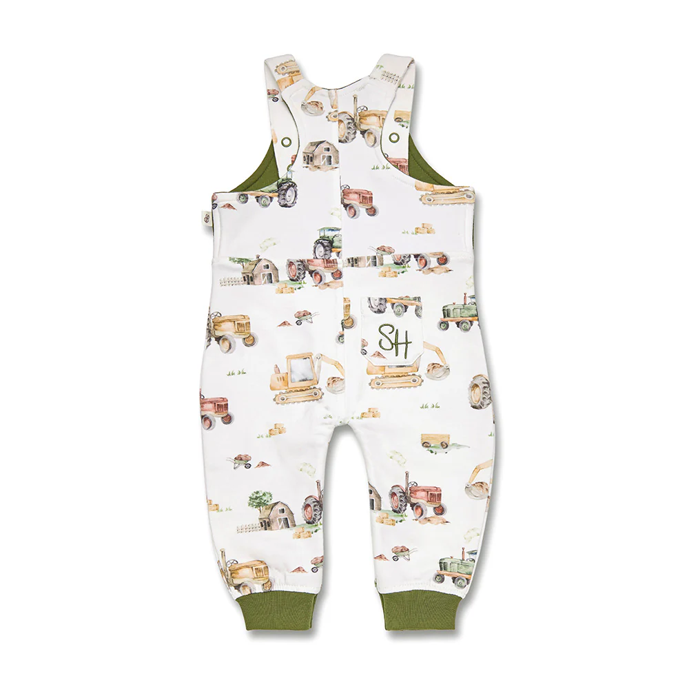 Diggers & Tractors Organic Snuggle Overalls - Image 5