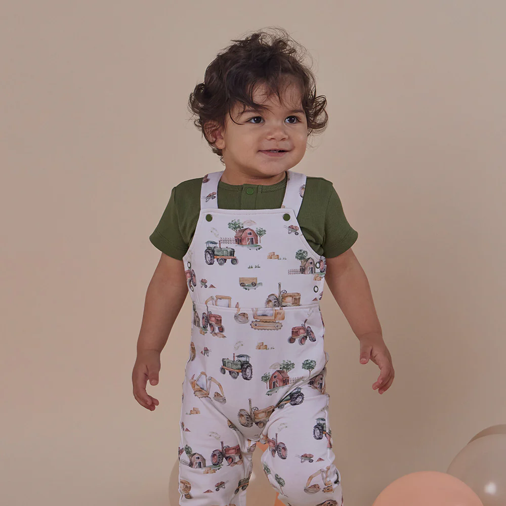 Diggers & Tractors Organic Snuggle Overalls - Image 6