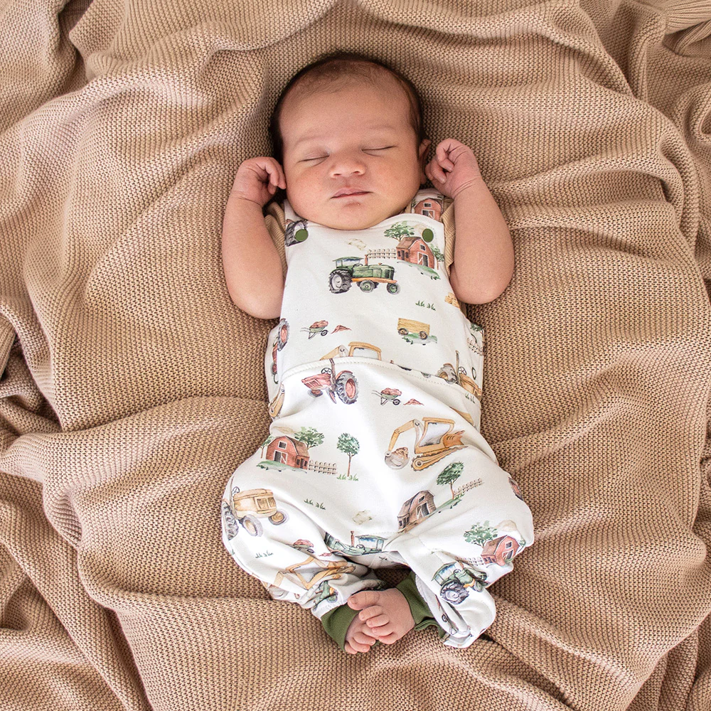 Diggers & Tractors Organic Snuggle Overalls - Image 7