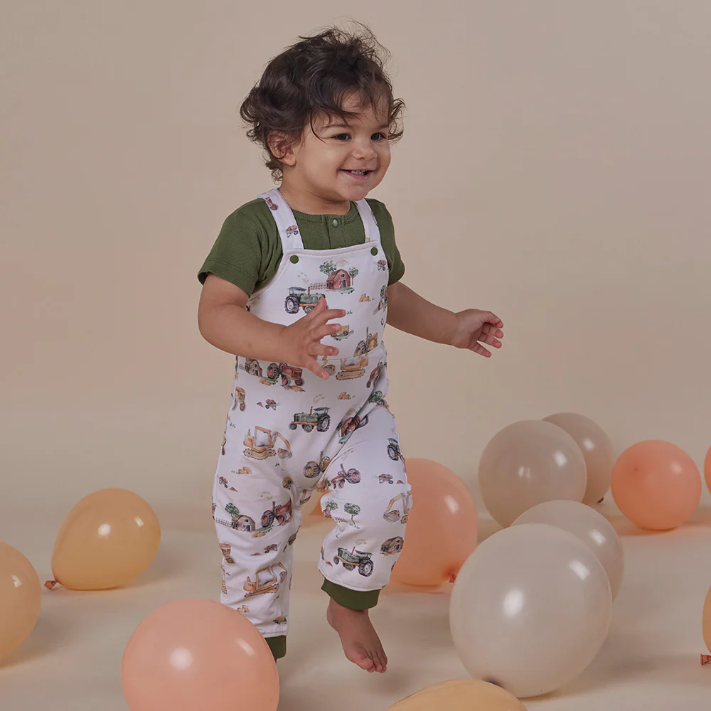 Diggers & Tractors Organic Snuggle Overalls - Image 8