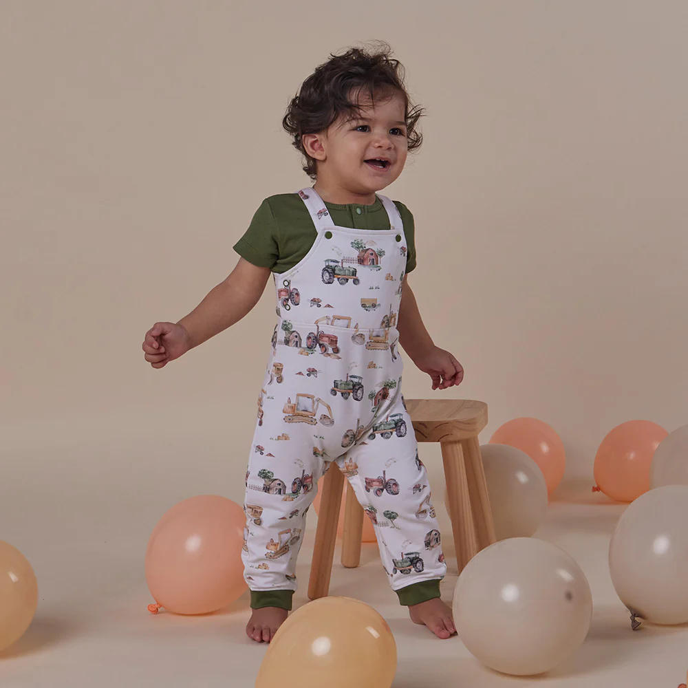 Diggers & Tractors Organic Snuggle Overalls - Image 9