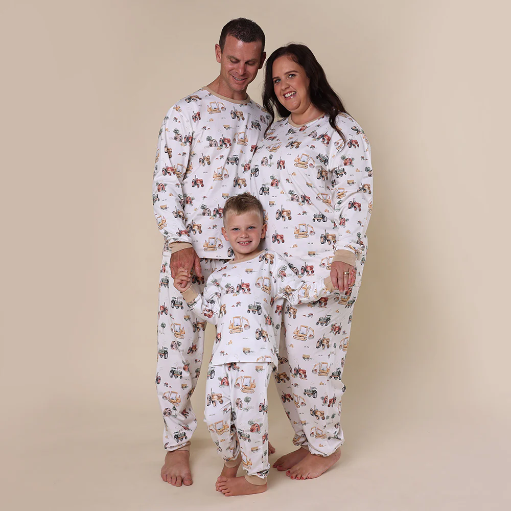 Diggers & Tractors Organic Womens Long Sleeve PJ Set - Image 4