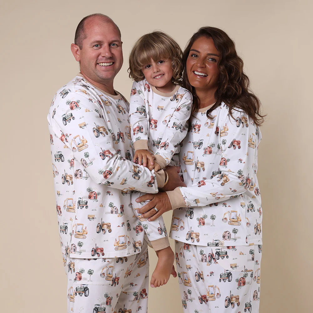 Diggers & Tractors Organic Womens Long Sleeve PJ Set - Image 6