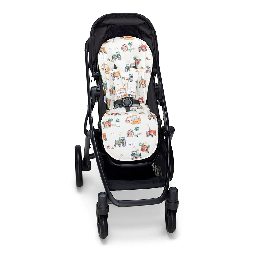 Bundle - Diggers & Tractors Pram Liner & Strap Cover Set - Image 4