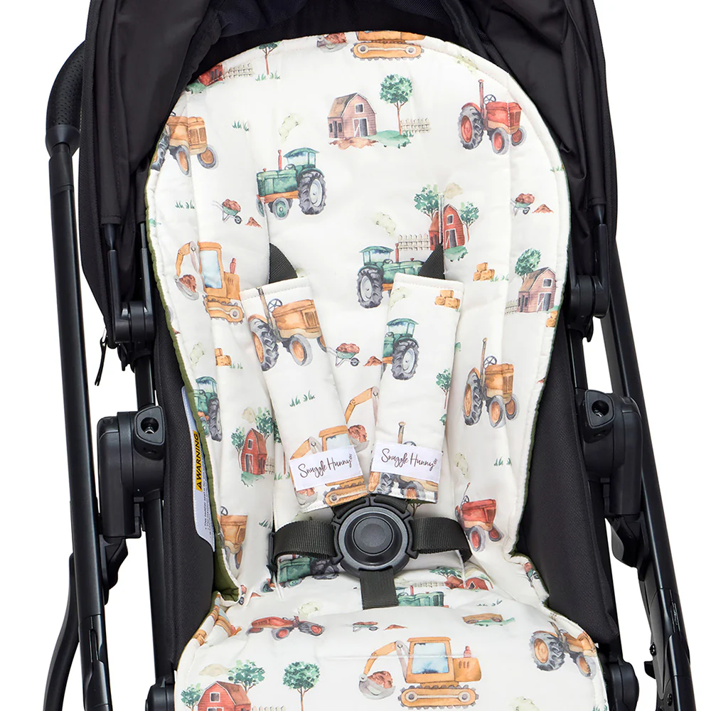 Bundle - Diggers & Tractors Pram Liner & Strap Cover Set - Image 5