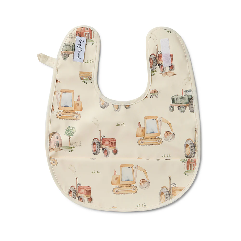 Diggers & Tractors Snuggle Bib - Image 2