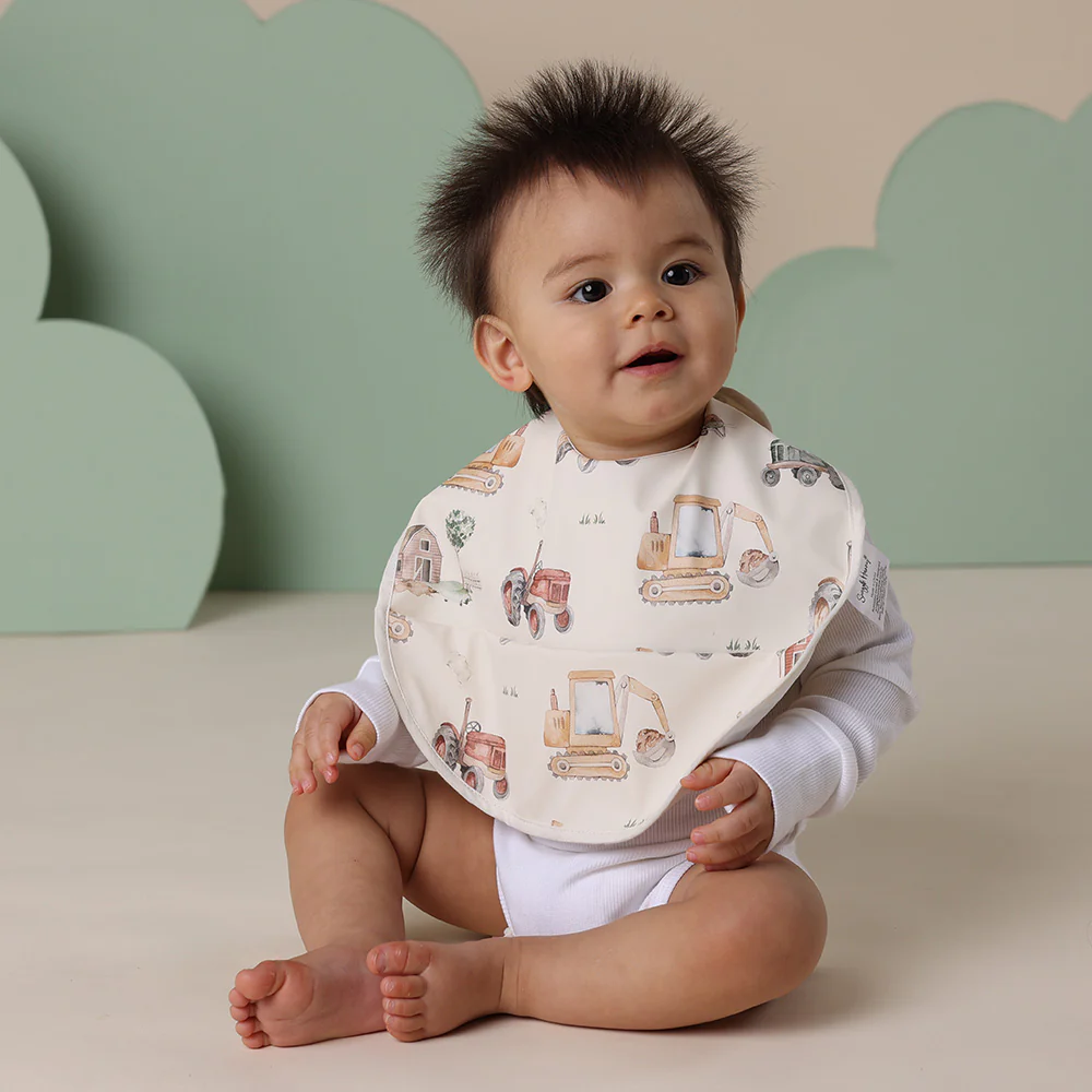 Diggers & Tractors Snuggle Bib - Image 3