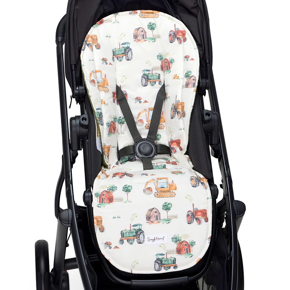 Diggers & Tractors Universal Organic Pram Liner - Image 3