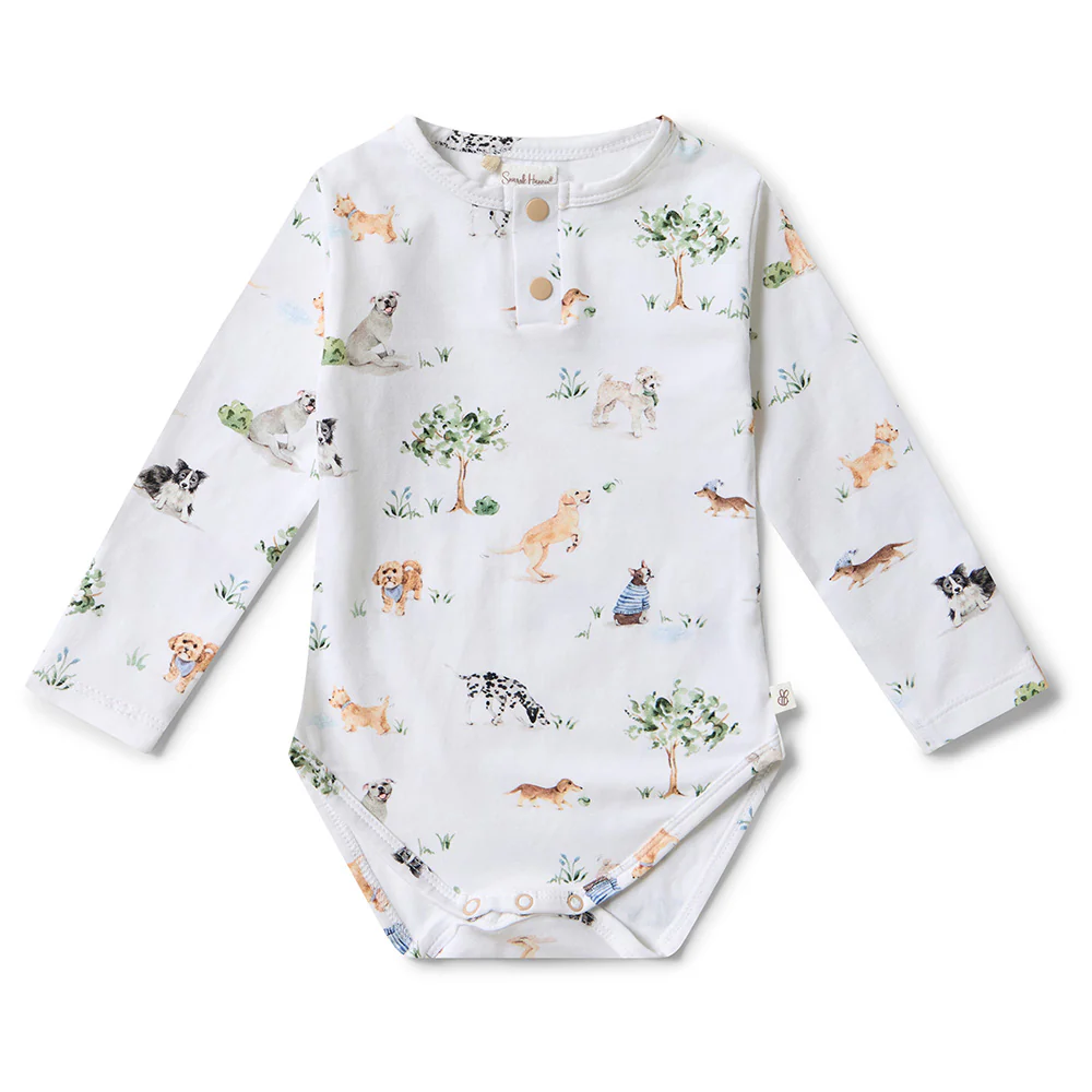 Dog Park Long Sleeve Organic Bodysuit - Image 3