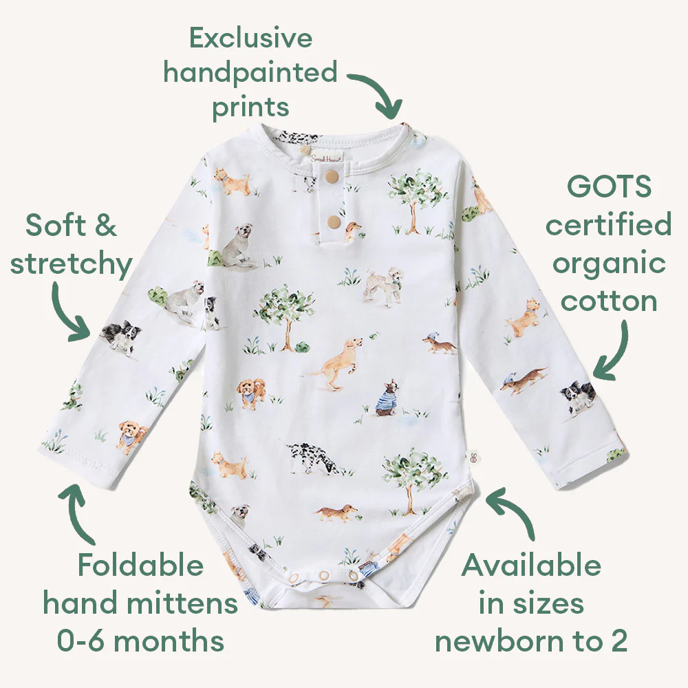 Dog Park Long Sleeve Organic Bodysuit - Image 4