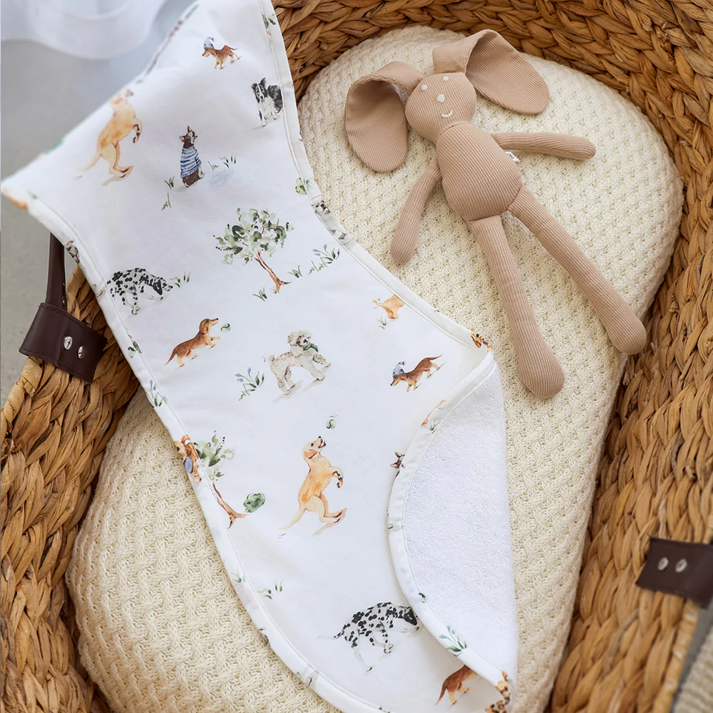 Dog Park Organic Cotton Burp Cloth - Image 3