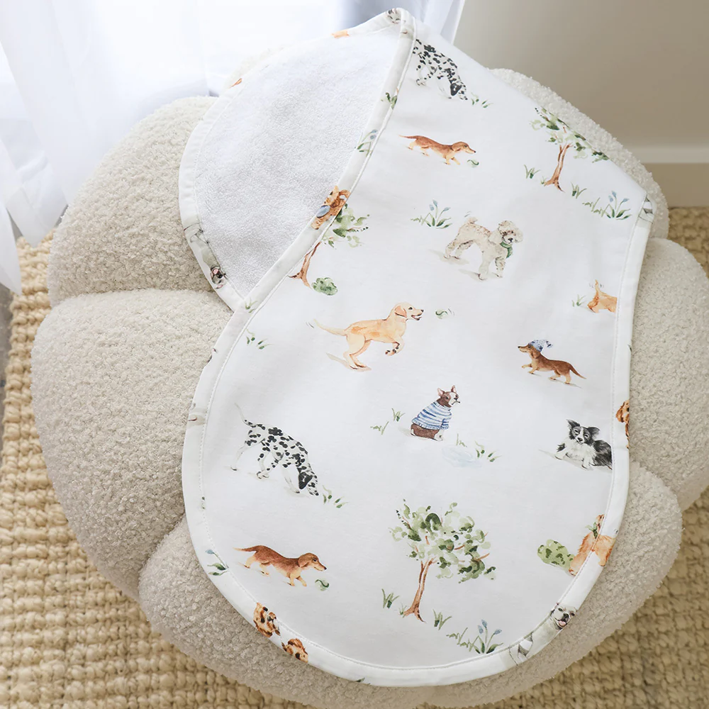 Dog Park Organic Cotton Burp Cloth - Image 5