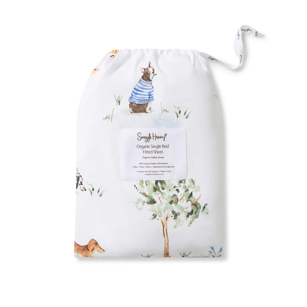Dog Park Organic Cotton Fitted Sheet - Image 9