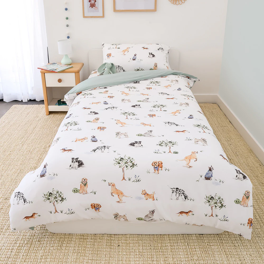 Dog Park Organic Cotton Quilt Cover - Image 6