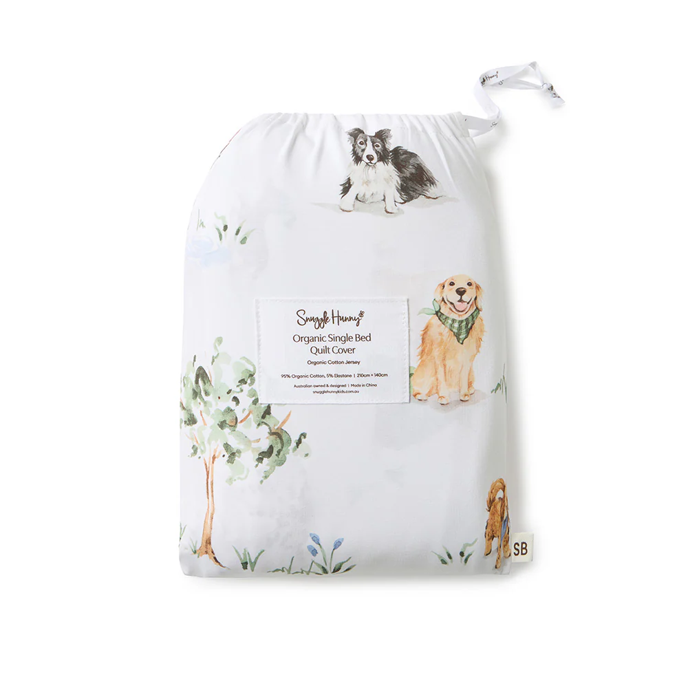 Dog Park Organic Cotton Quilt Cover - Image 9