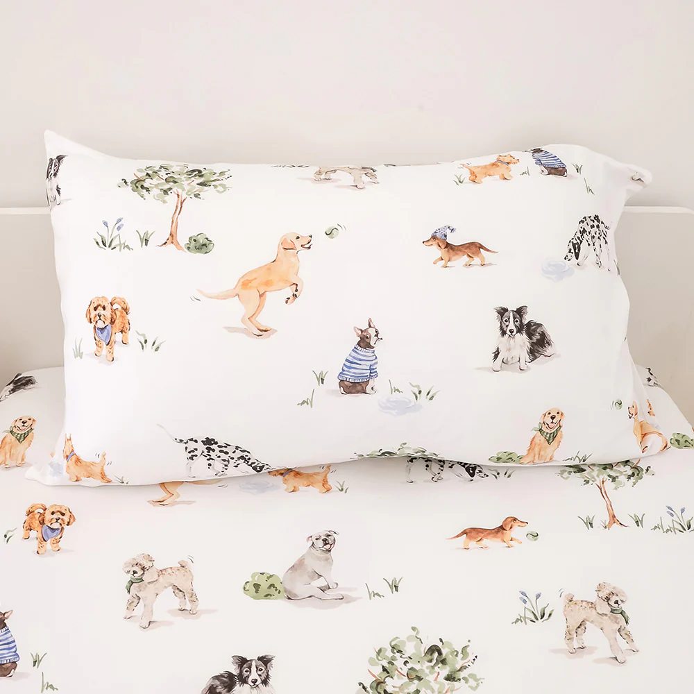 Dog Park Organic Cotton Single Pillowcase - Image 4