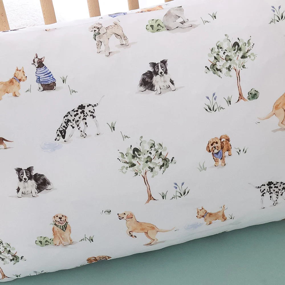 Dog Park Organic Cotton Toddler Pillowcase - Image 2
