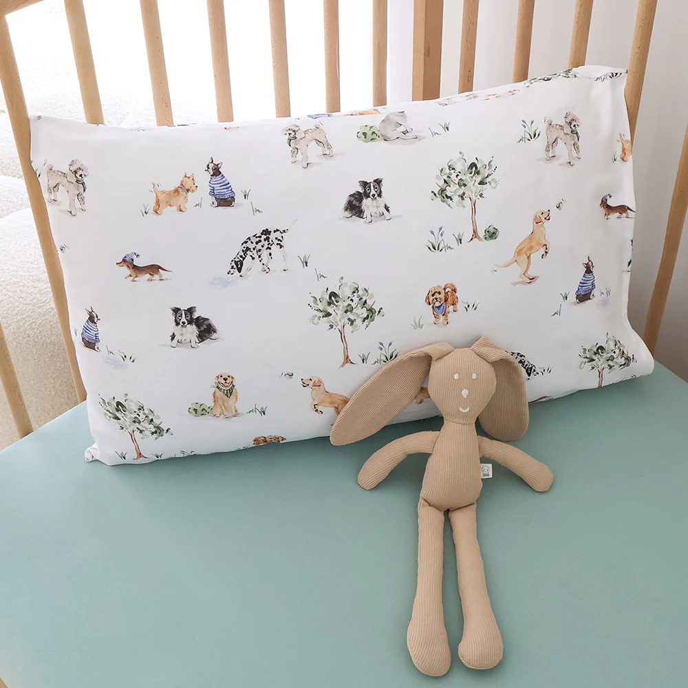 Dog Park Organic Cotton Toddler Pillowcase - Image 3