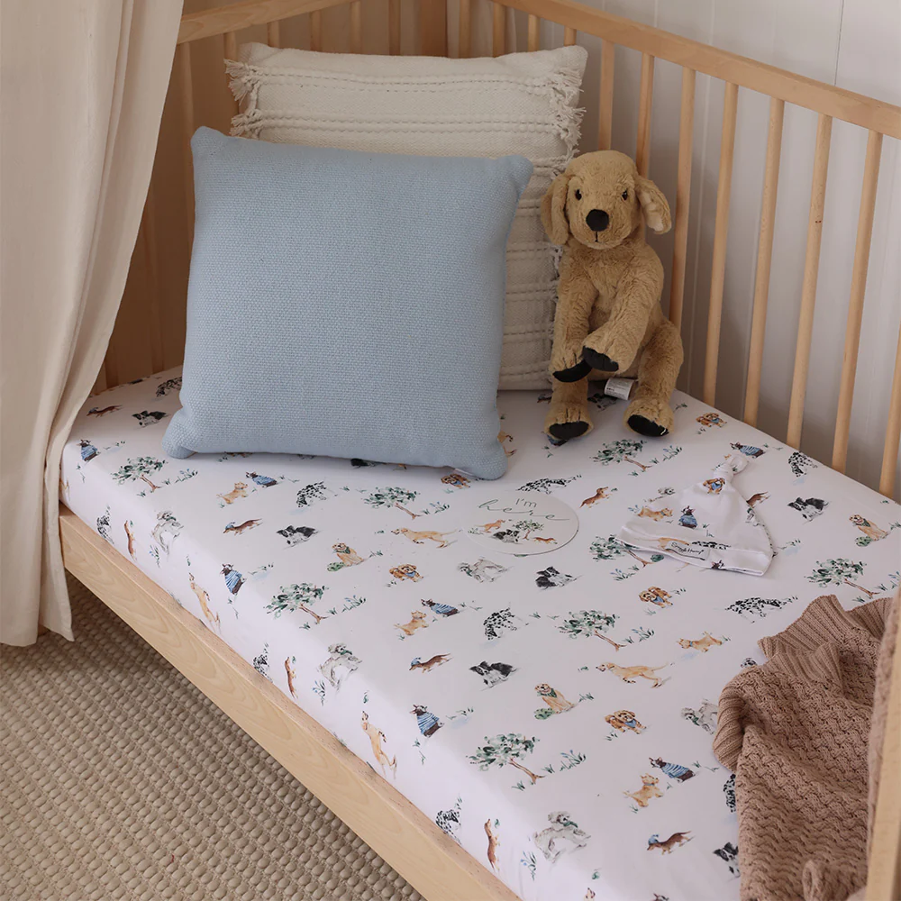 Dog Park Organic Fitted Cot Sheet - Image 2