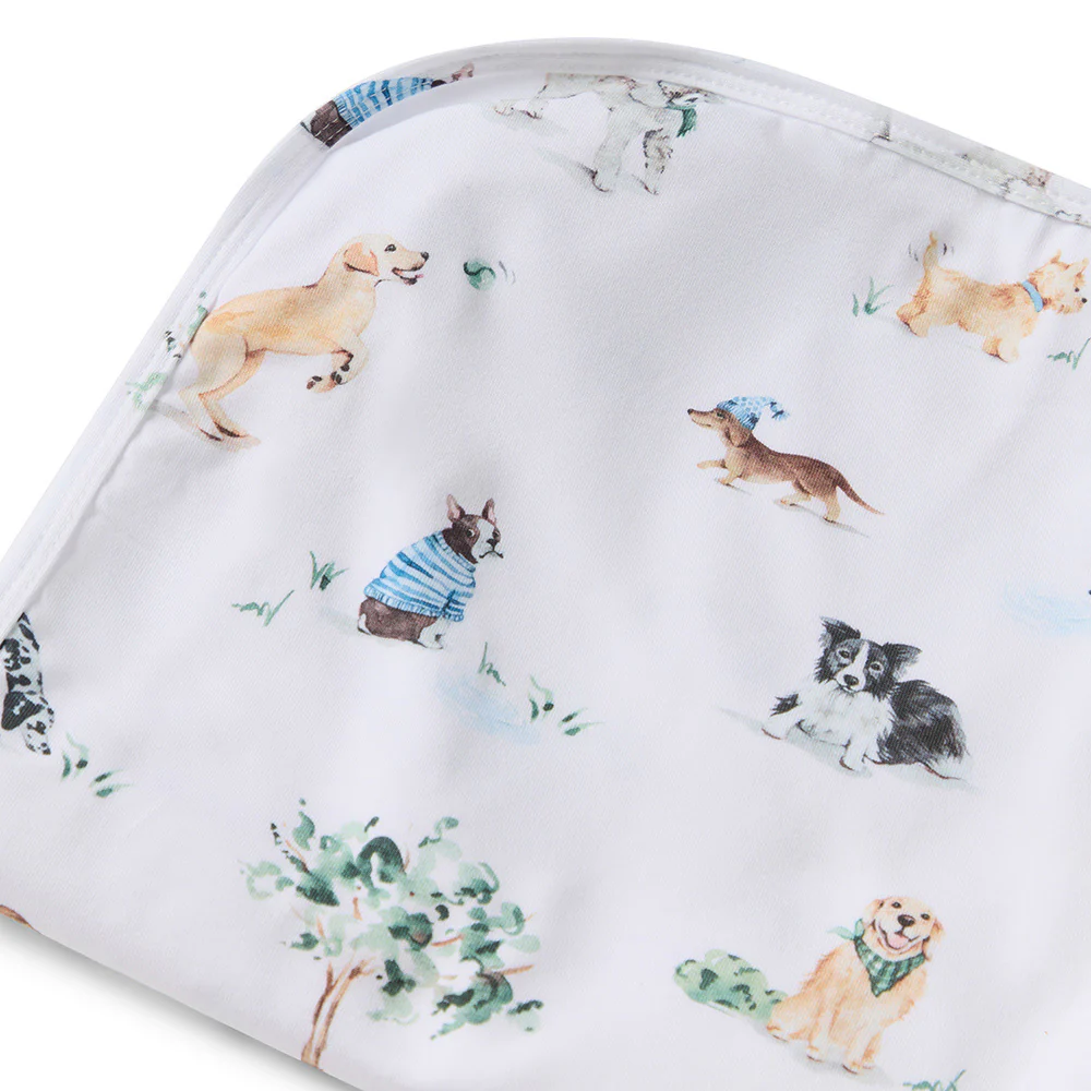 Dog Park Organic Jersey Wrap & Beanie Set - Image 4