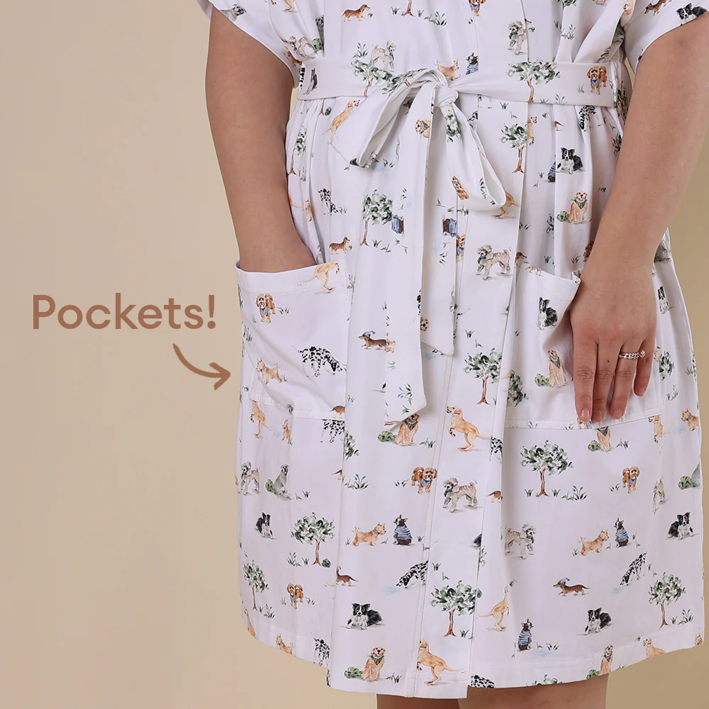 Dog Park Organic Maternity Robe - Image 5