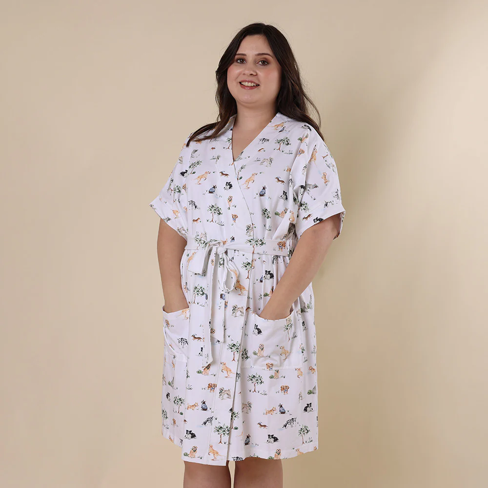 Dog Park Organic Maternity Robe - Image 8