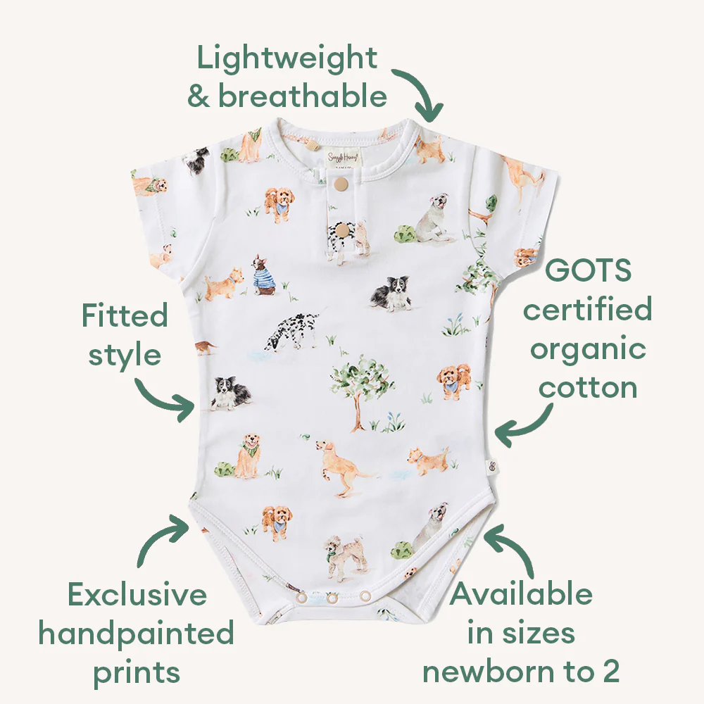 Dog Park Short Sleeve Organic Bodysuit - Image 4