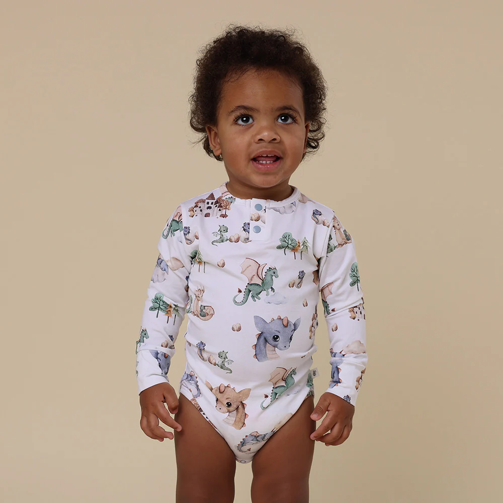 Dragon Long Sleeve Organic Bodysuit - Image 3