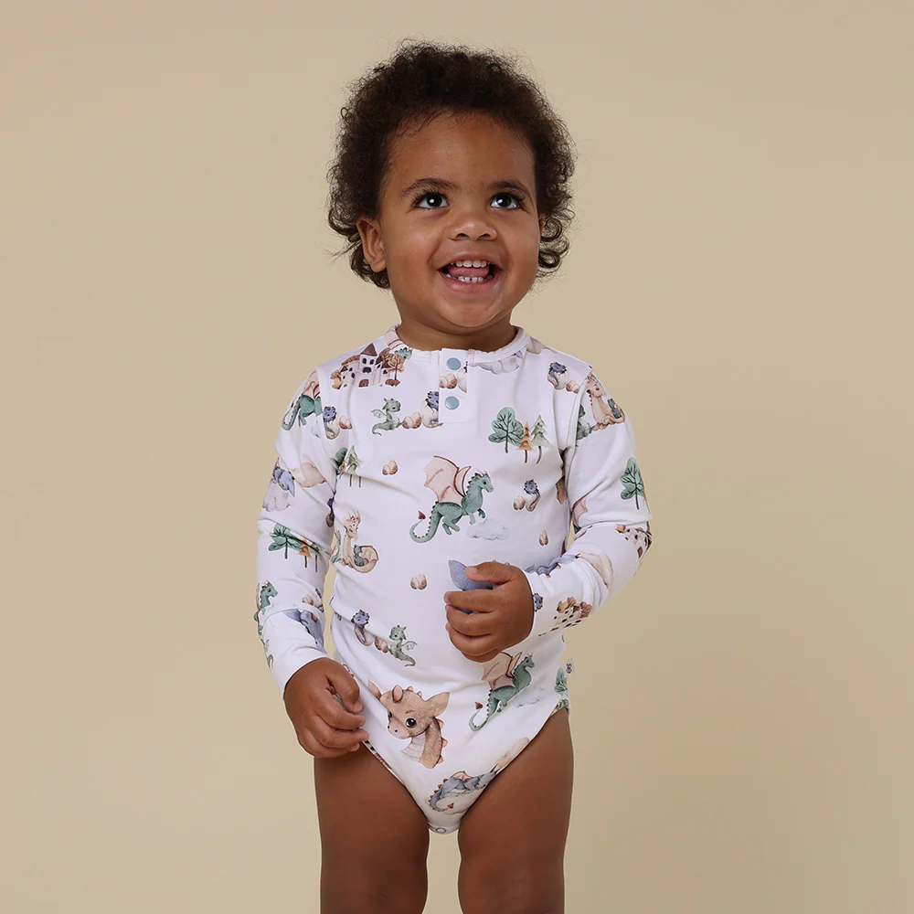 Dragon Long Sleeve Organic Bodysuit - Image 5