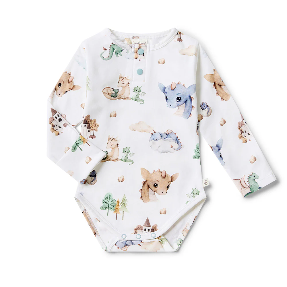 Dragon Long Sleeve Organic Bodysuit - Image 6