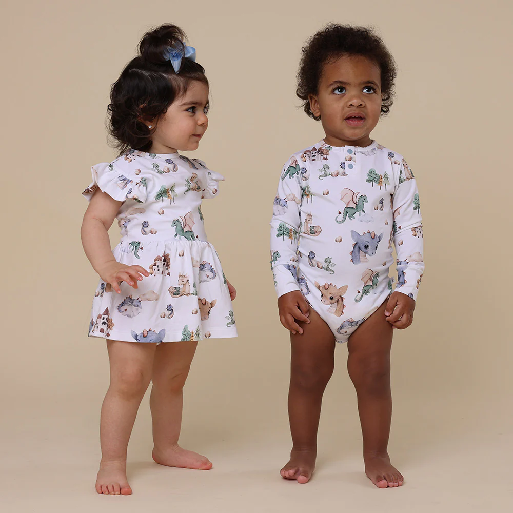 Dragon Long Sleeve Organic Bodysuit - Image 7