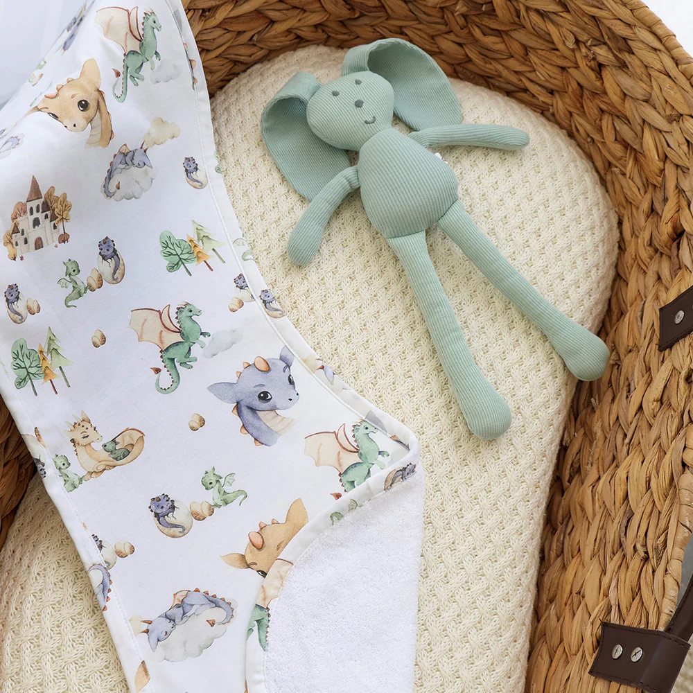 Dragon Organic Cotton Burp Cloth - Image 3