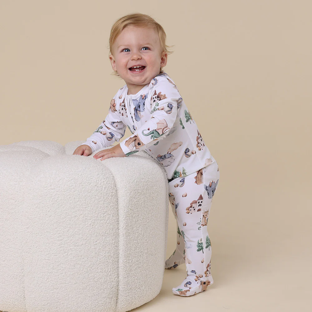 Dragon Organic Snuggle Sleepsuit Zip Footie - Image 3