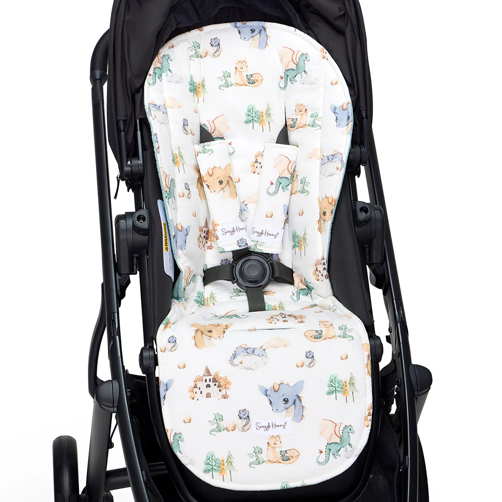 Bundle - Dragon Pram Liner & Strap Cover Set - Image 2