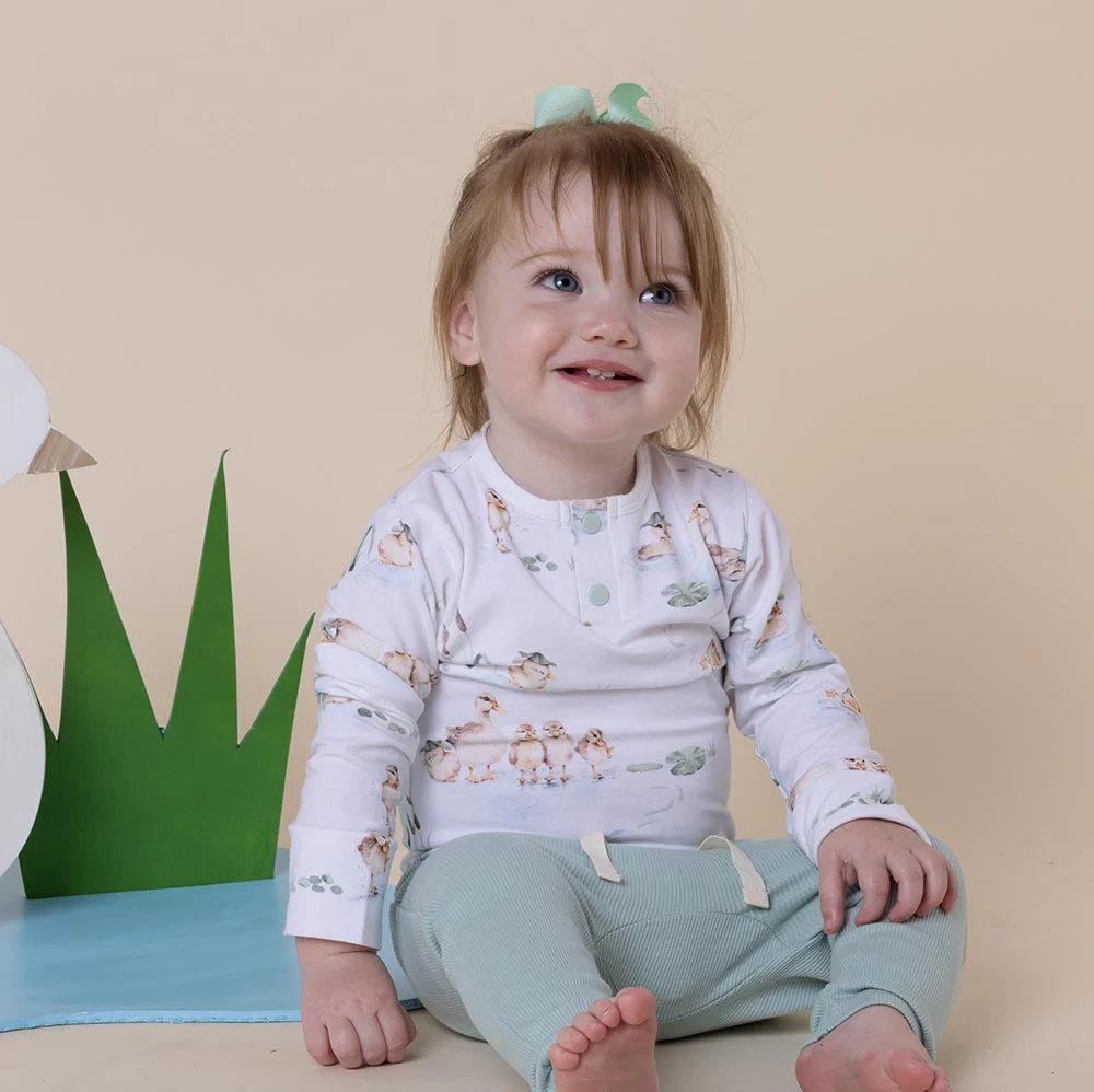 Duck Pond Long Sleeve Organic Bodysuit - Image 6