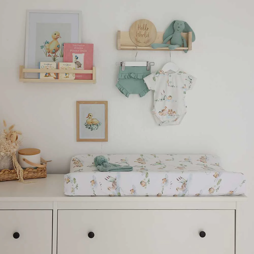 Duck Pond Organic Bassinet Sheet / Change Pad Cover - Image 11